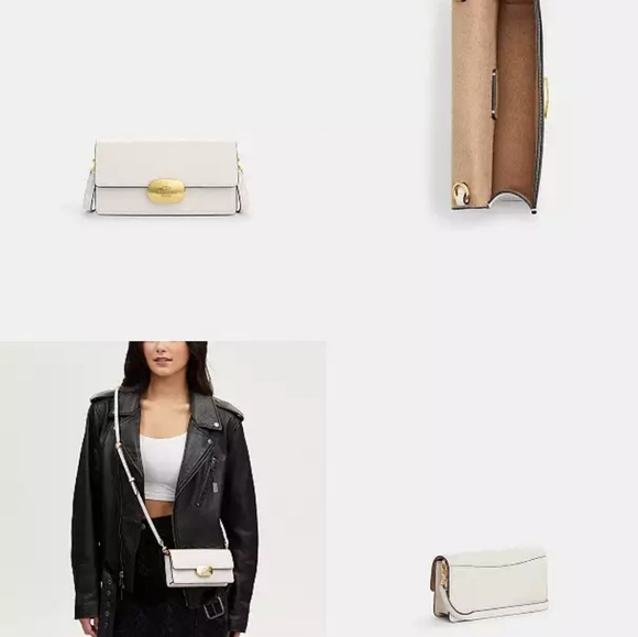 NWT Coach Eliza Cream Leather Crossbody Bag - Picture 11 of 14